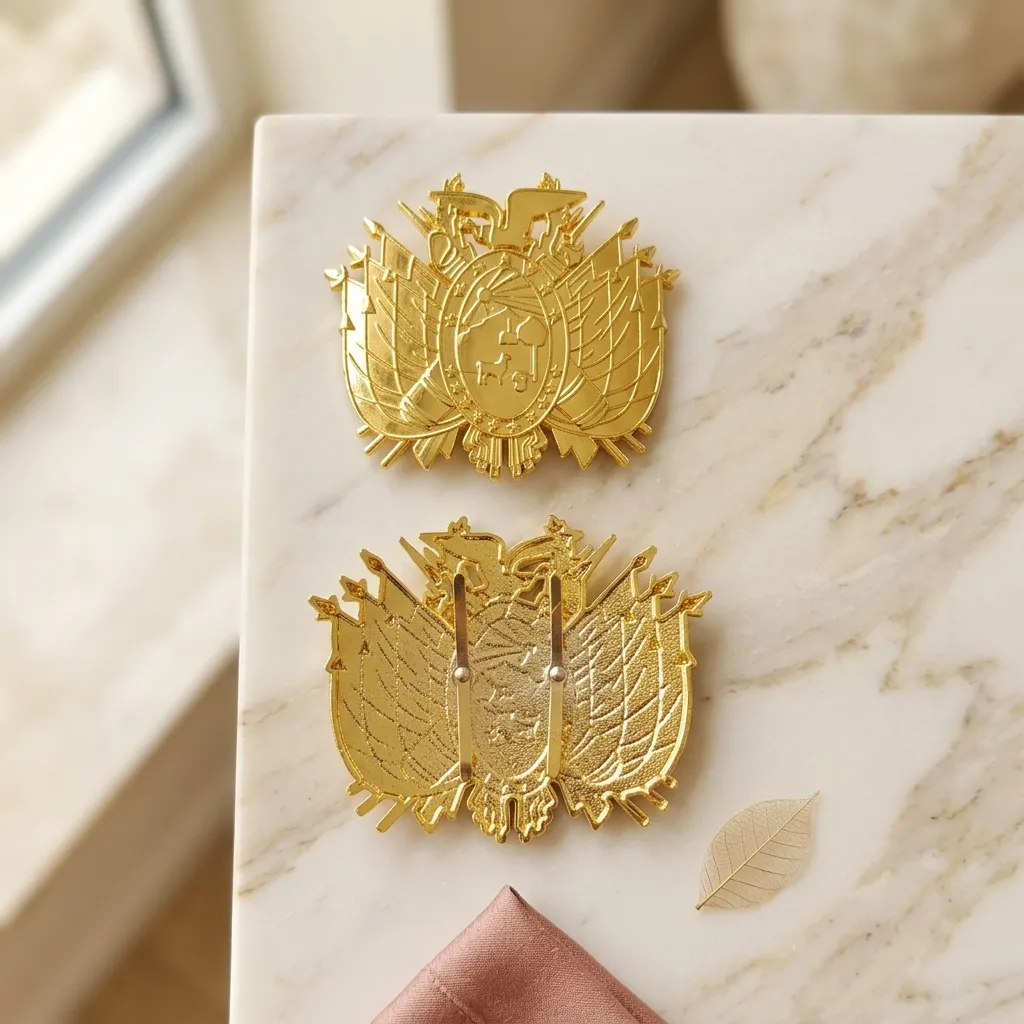 [H32] ESCUDO DE BOLIVIA DORADO