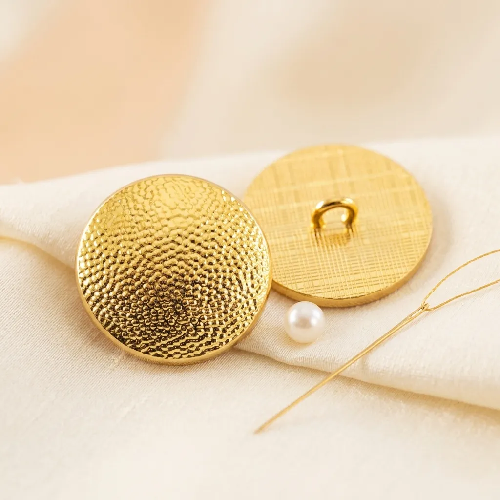 [H346] BOTON NIQUELADO DORADO PARA UNIFORME DE GALA DE 24MM