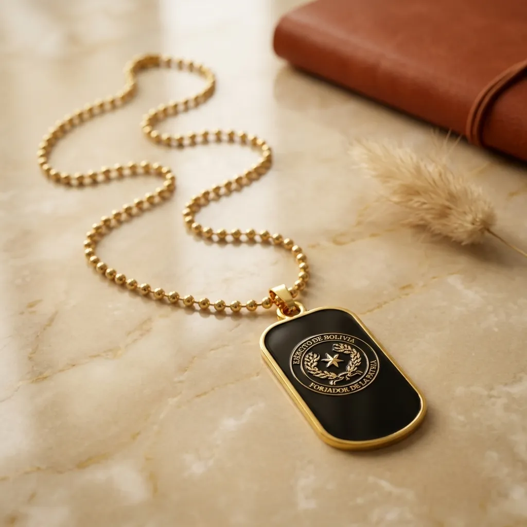 PLACA 3D EJERCITO DORADO